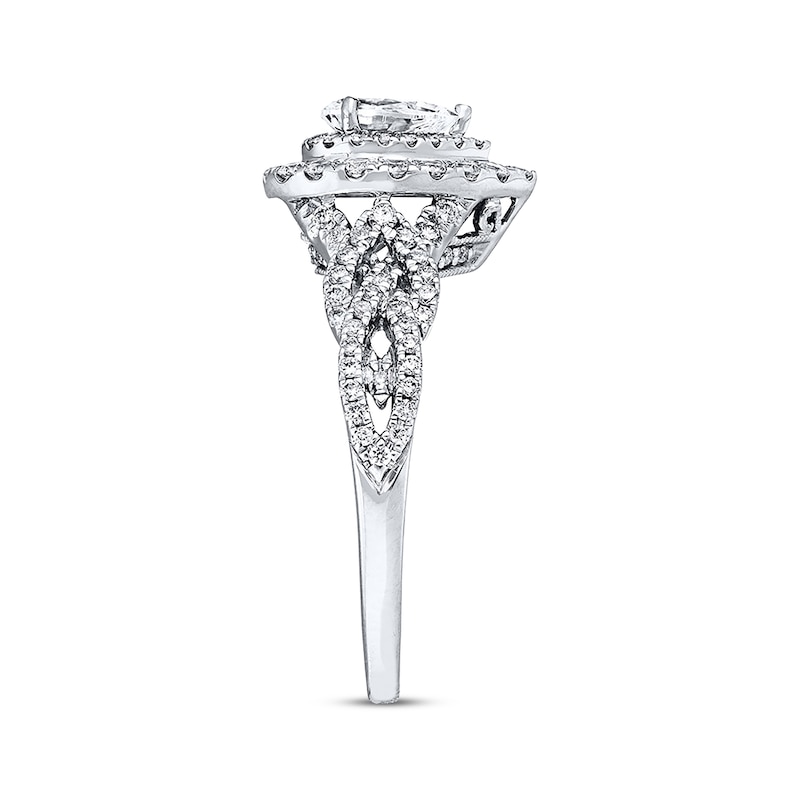 Main Image 2 of Previously Owned Neil Lane Engagement Ring 7/8 ct tw Pear & Round-cut Diamonds 14K White Gold - Size 9