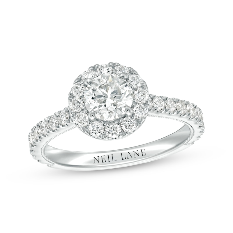 Previously Owned Neil Lane Premiere Diamond Engagement Ring 1-3/8 ct tw Round-cut 14K White Gold