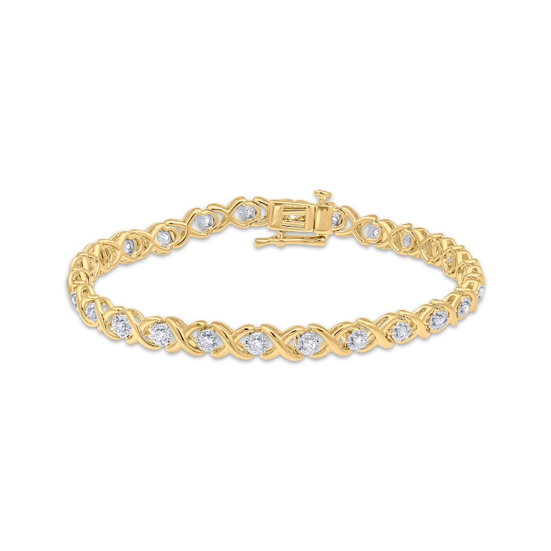 Main Image 1 of Previously Owned Diamond Bracelet 1/2 ct tw 10K Yellow Gold 7"