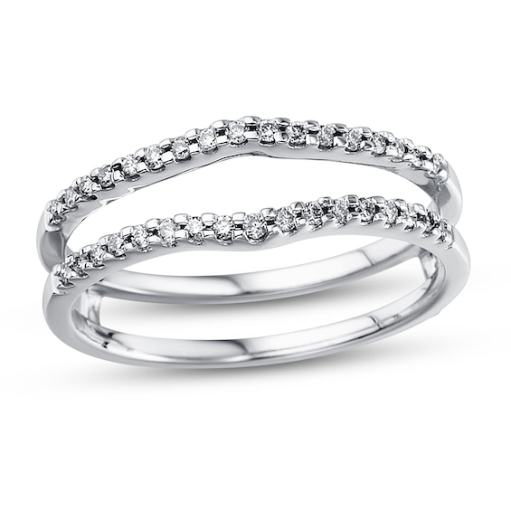 Previously Owned Diamond Enhancer Ring 1/ ct tw Round-cut 14K White Gold