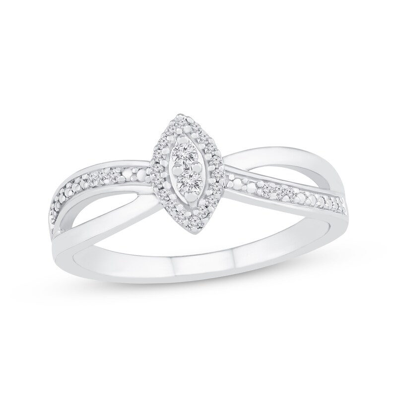 Main Image 1 of Previously Owned Diamond Ring 1/10 ct tw Round-cut Sterling Silver