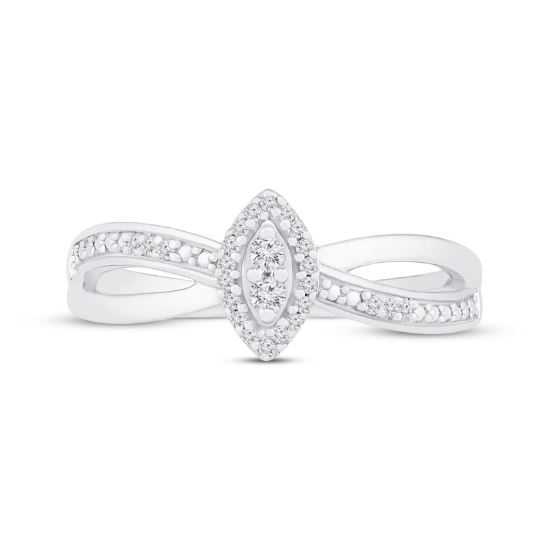Main Image 2 of Previously Owned Diamond Ring 1/10 ct tw Round-cut Sterling Silver