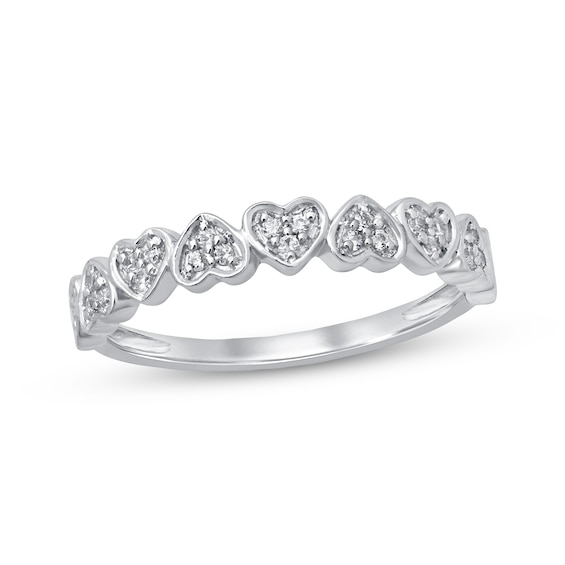 Previously Owned Diamond Heart Ring 1/8 ct tw Round-cut Sterling Silver