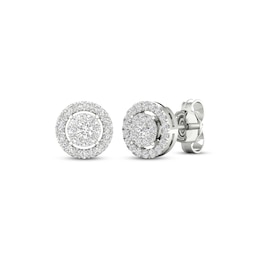 Previously Owned Diamond Stud Earrings 1/4 ct tw Round-Cut 10K White Gold