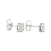 Thumbnail Image 4 of Previously Owned Diamond Halo Stud Earrings 1/4 ct tw Round-Cut 10K White Gold