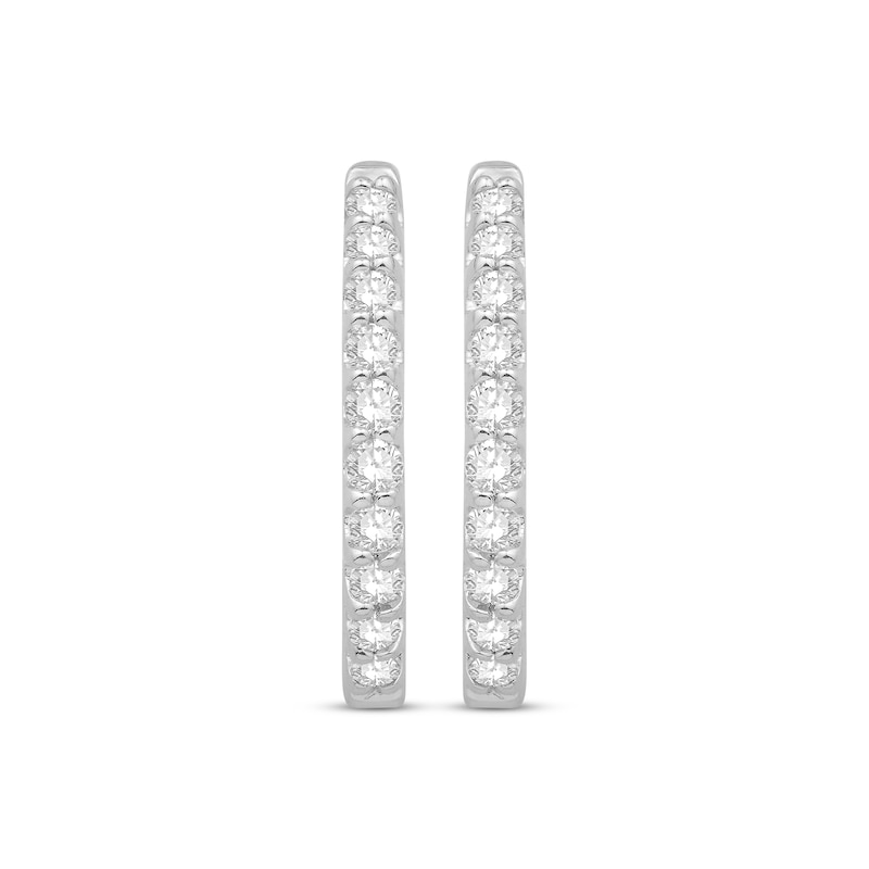Previously Owned Diamond Hoop Earrings 1/6 ct tw 10K White Gold