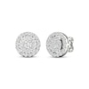 Thumbnail Image 0 of Previously Owned Diamond Halo Stud Earrings 1 ct tw Round-Cut 10K White Gold