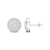 Previously Owned Diamond Halo Stud Earrings 1 ct tw Round-Cut 10K White Gold