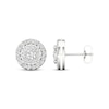 Thumbnail Image 2 of Previously Owned Diamond Halo Stud Earrings 1 ct tw Round-Cut 10K White Gold