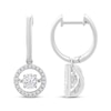 Thumbnail Image 0 of Previously Owned Unstoppable Love Diamond Halo Earrings 1/2 ct tw Round-Cut 10K White Gold