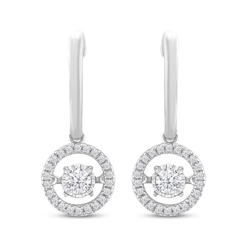 Previously Owned Unstoppable Love Necklace Diamond Halo Earrings 1/2 ct tw Round-Cut 10K White Gold