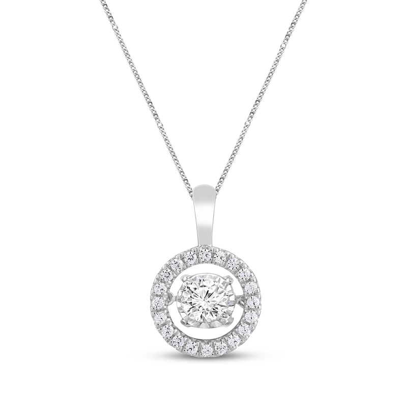 Main Image 1 of Previously Owned Unstoppable Love Necklace 1 ct tw 10K White Gold 19&quot;