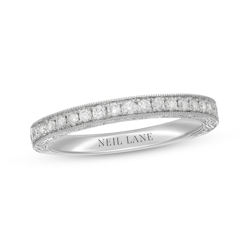 Main Image 1 of Previously Owned Neil Lane Diamond Wedding Band 3/8 ct tw Round-cut 14K White Gold