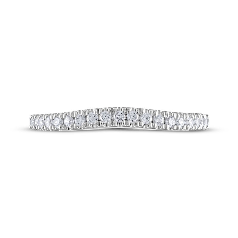 Main Image 3 of Previously Owned Adrianna Papell Diamond Wedding Band 1/5 ct tw Round-cut 14K White Gold