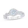 Thumbnail Image 0 of Previously Owned THE LEO First Light Diamond Engagement Ring 7/8 ct tw Round-cut 14K White Gold