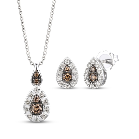 Previously Owned Le Vian Diamond Boxed Set 3/8 ct tw 14K Vanilla Gold 18"