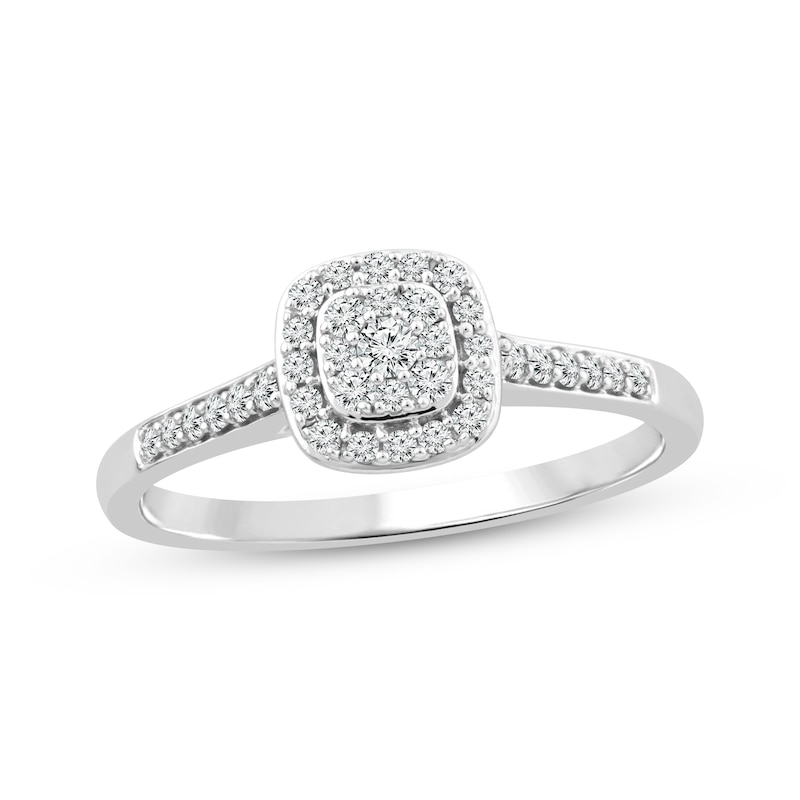Main Image 1 of Previously Owned Diamond Promise Ring 1/4 ct tw Round-Cut 10K White Gold