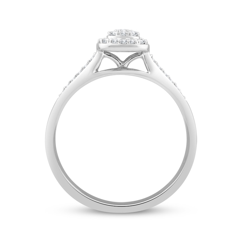 Main Image 3 of Previously Owned Diamond Promise Ring 1/4 ct tw Round-Cut 10K White Gold