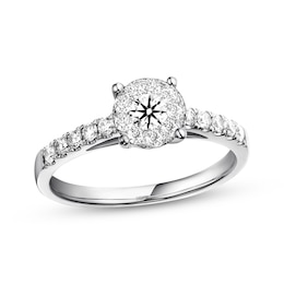 Previously Owned Diamond Engagement Ring 5/8 ct tw Round-cut 14K White Gold