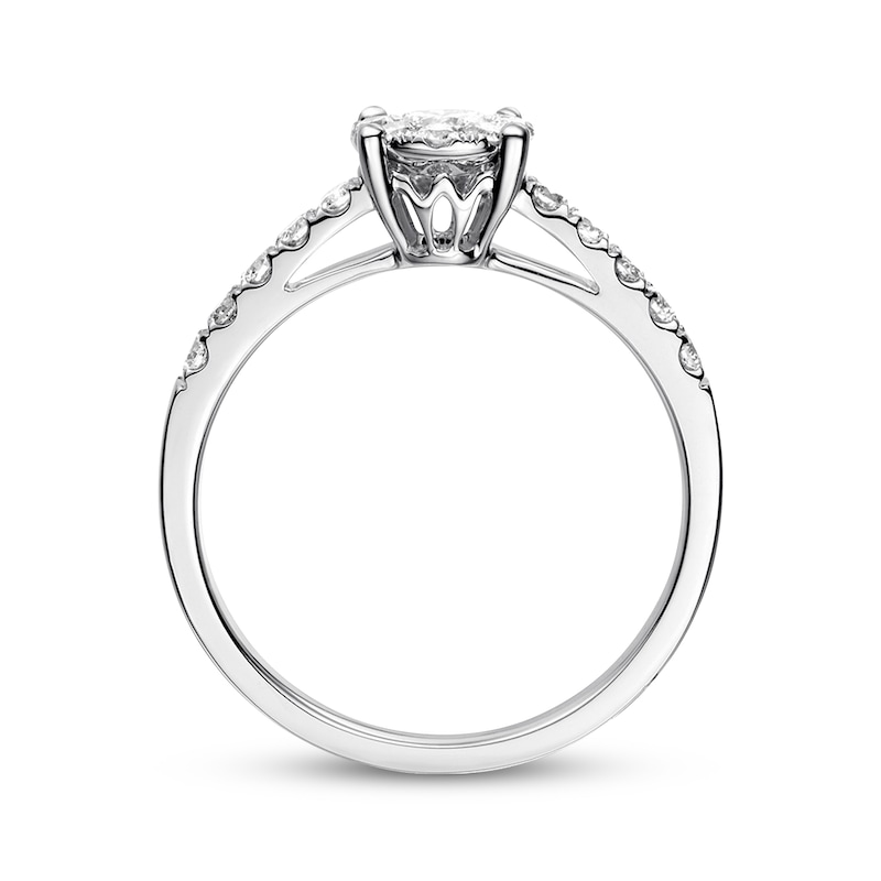 Main Image 3 of Previously Owned Diamond Engagement Ring 5/8 ct tw Round-cut 14K White Gold