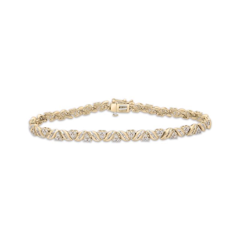 Main Image 1 of Previously Owned Diamond Bracelet 1 ct tw 10K Yellow Gold 7.25&quot;