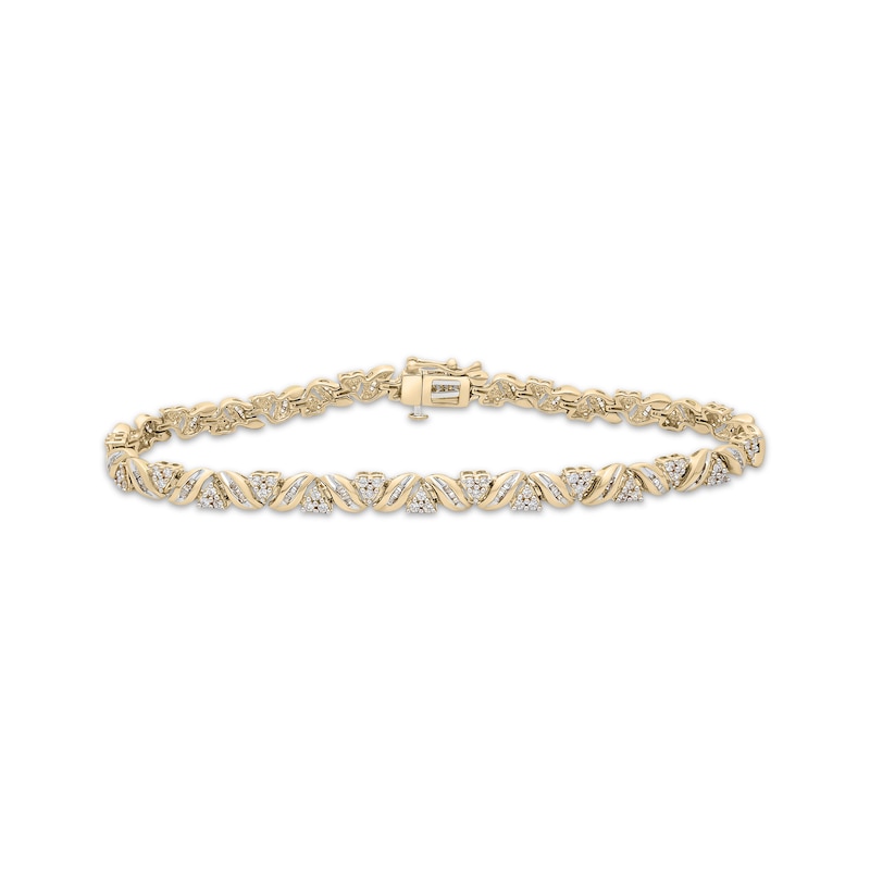 Previously Owned Diamond Bracelet 1 ct tw 10K Yellow Gold 7.25"