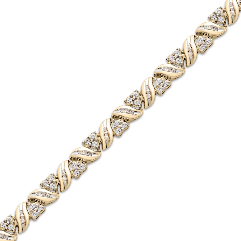 Previously Owned Diamond Bracelet 1 ct tw 10K Yellow Gold 7.25"