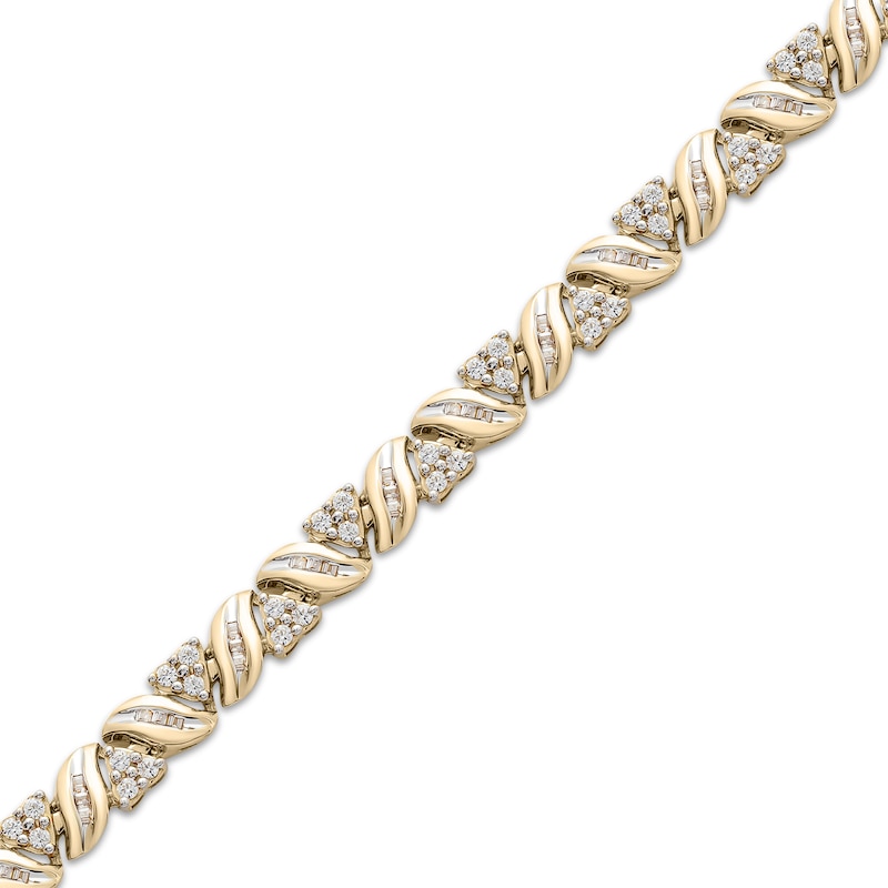 Main Image 2 of Previously Owned Diamond Bracelet 1 ct tw 10K Yellow Gold 7.25&quot;