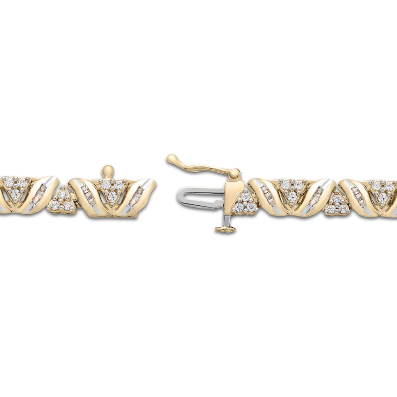 Main Image 3 of Previously Owned Diamond Bracelet 1 ct tw 10K Yellow Gold 7.25&quot;