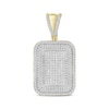 Previously Owned Men's Diamond Dog Tag Pendant 7/8 ct tw Round-cut 10K Yellow Gold