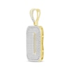 Thumbnail Image 1 of Previously Owned Men's Diamond Dog Tag Pendant 7/8 ct tw Round-cut 10K Yellow Gold