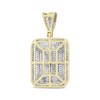 Thumbnail Image 4 of Previously Owned Men's Diamond Dog Tag Pendant 7/8 ct tw Round-cut 10K Yellow Gold