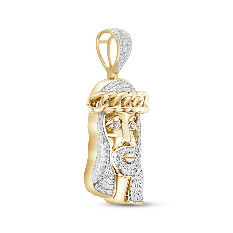 Previously Owned Men’s Diamond Jesus Pendant 1/2 ct tw 10K Yellow Gold