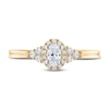 Thumbnail Image 3 of Previously Owned Diamond Engagement Ring 3/8 ct tw Oval & Round 14K Yellow Gold