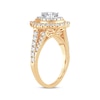 Thumbnail Image 2 of Pear-Shaped Diamond Double Halo Engagement Ring 1-1/2 ct tw 14K Yellow Gold