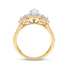 Thumbnail Image 2 of Memories Moments Magic Pear-Shaped Diamond Three-Stone Engagement Ring 1 ct tw 14K Yellow Gold