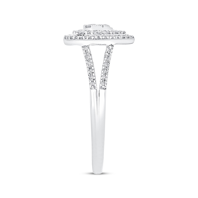 Main Image 2 of Previously Owned Diamond Heart Ring 1/2 ct tw Round-cut 10K White Gold