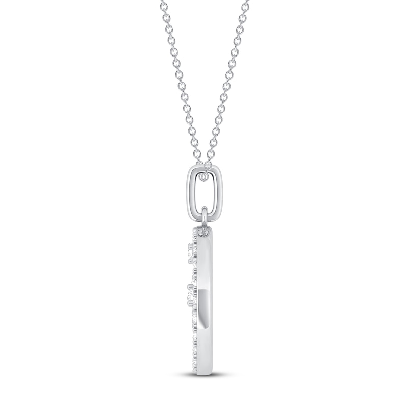 Main Image 2 of Previously Owned Diamond Tree of Life Necklace 1/3 ct tw 10K White Gold 18&quot;