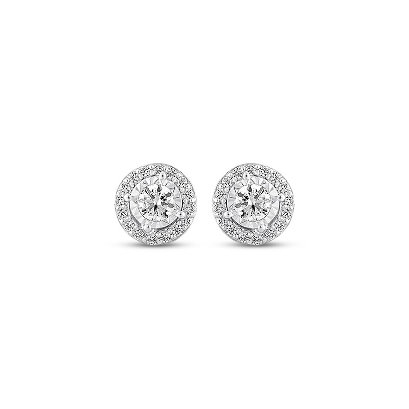 Main Image 2 of Previously Owned Diamond Earrings 1/4 ct tw Round-cut 10K White Gold