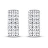 Thumbnail Image 2 of Previously Owned Diamond Hoop Earrings 1 ct tw Round-cut 10K White Gold