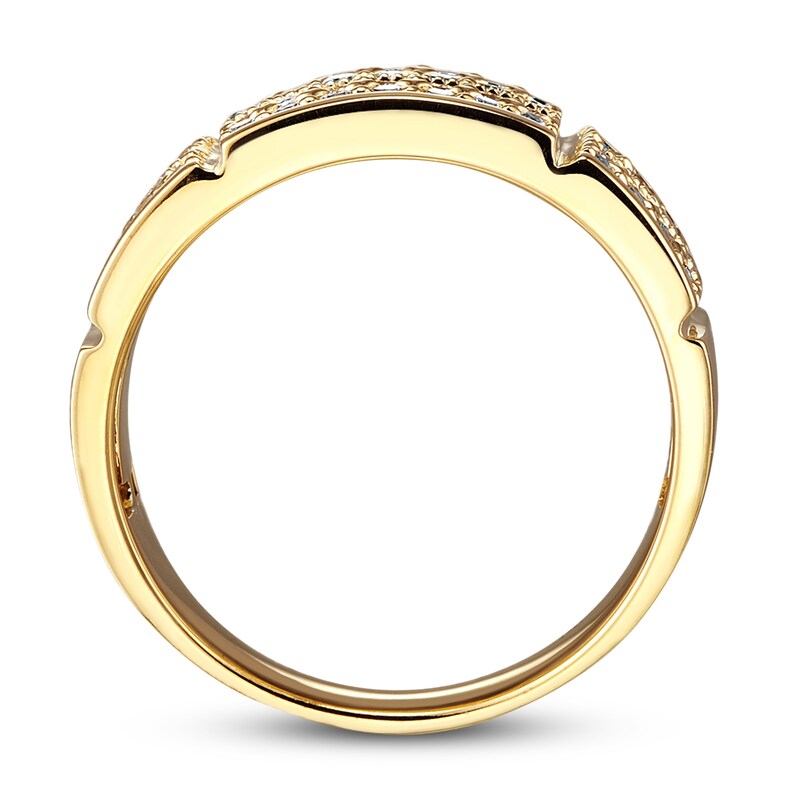 Main Image 2 of Previously Owned Men's Diamond Wedding Band 1 ct tw Round-cut 10K Yellow Gold