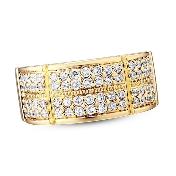 Previously Owned Men's Diamond Band 1 ct tw Round-cut 10K Yellow Gold