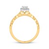 Thumbnail Image 3 of Previously Owned Diamond Engagement Ring 3/8 ct tw Princess & Round-cut 10K Two-Tone Gold