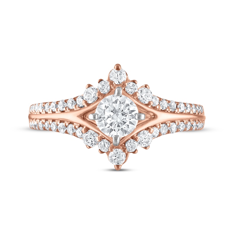 Main Image 3 of Previously Owned Diamond Engagement Ring 1 ct tw Round-cut 14K Rose Gold