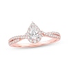 Previously Owned Diamond Engagement Ring 1/2 ct tw Pear & Round-cut 14K Rose Gold