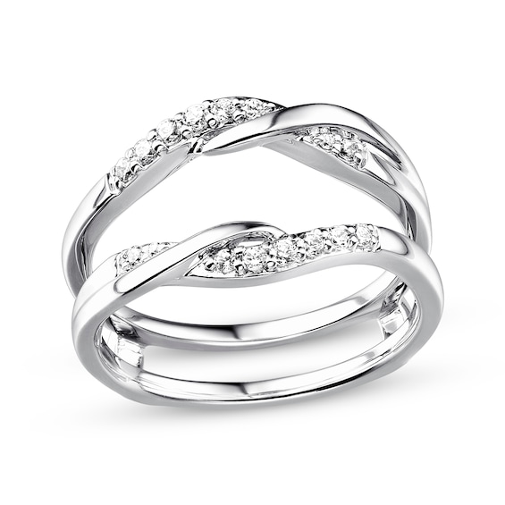 Previously Owned Diamond Enhancer Ring 1/5 ct tw Round-cut 14K White Gold