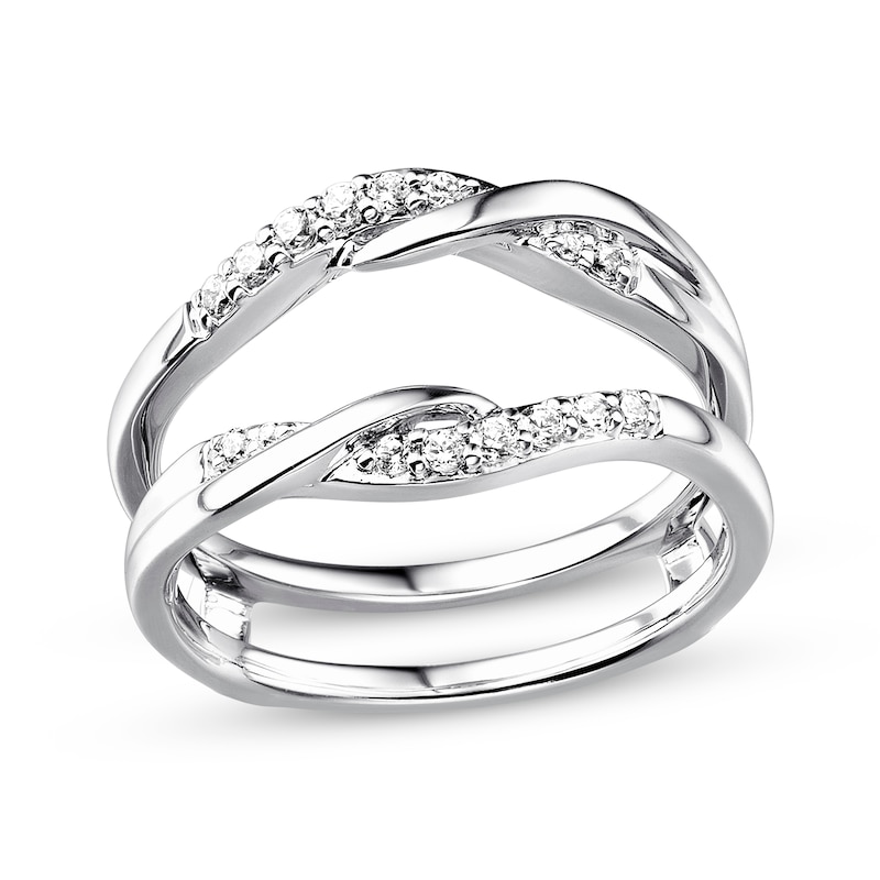 Main Image 1 of Previously Owned Diamond Enhancer Ring 1/5 ct tw Round-cut 14K White Gold