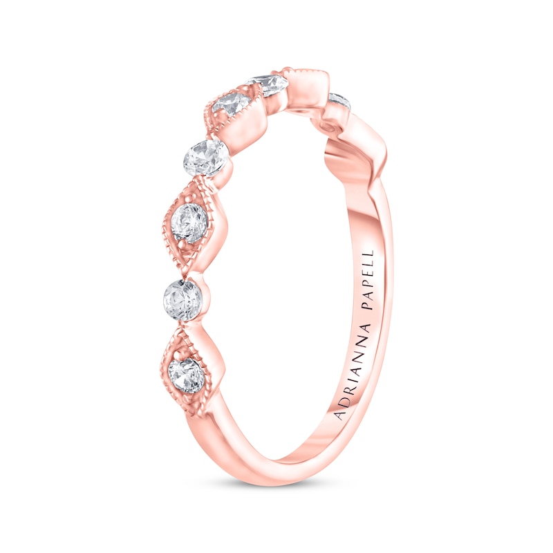 Main Image 2 of Previously Owned Adrianna Papell Diamond Anniversary Band 1/3 ct tw Round-cut 14K Rose Gold