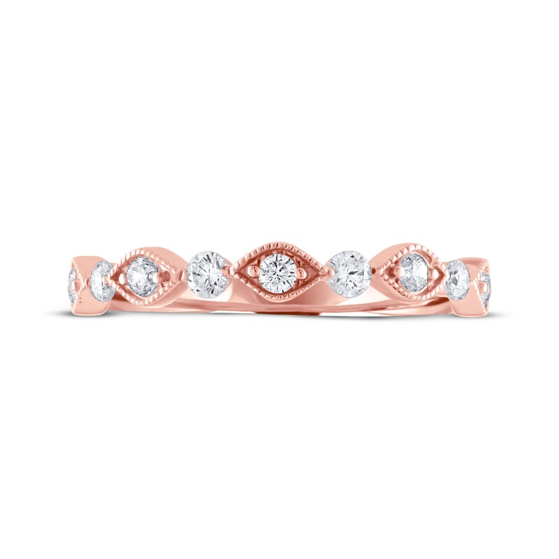 Main Image 3 of Previously Owned Adrianna Papell Diamond Anniversary Band 1/3 ct tw Round-cut 14K Rose Gold