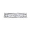 Previously Owned Adrianna Papell Diamond Anniversary Ring 1/2 ct tw Baguette & Round-cut 14K White Gold